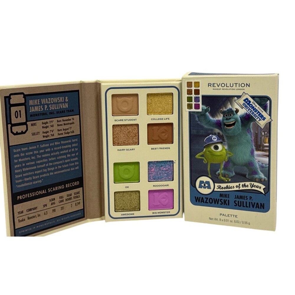 Makeup Revolution X Monsters University Scare Eyeshadow Palette Mike Sulley NEW